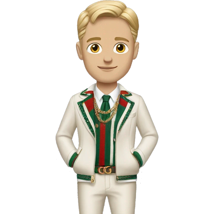 white guy wearing gucci  emoji