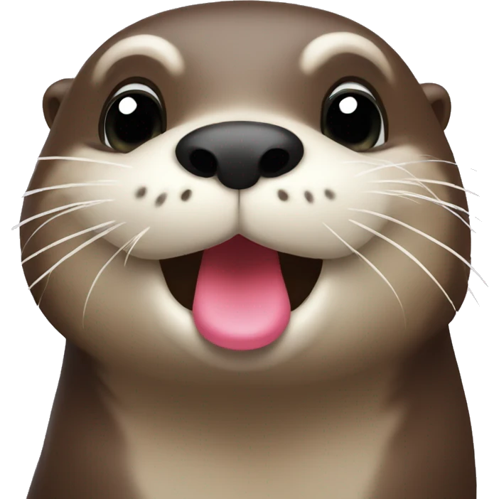 Otter blowing a kiss emoji