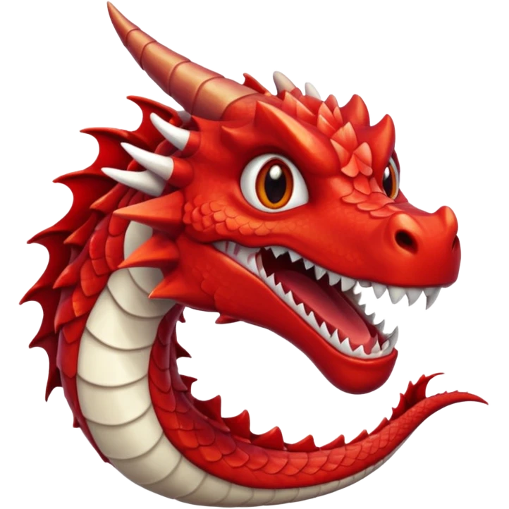 Red dragon smile emoji