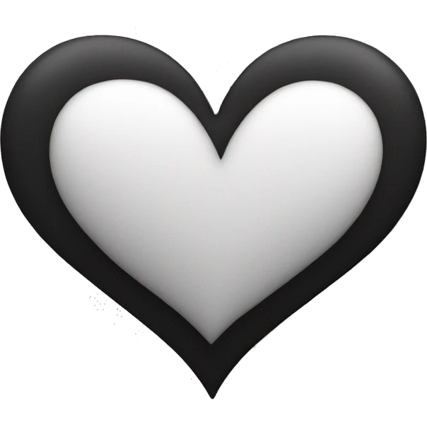 black and white heart emoji