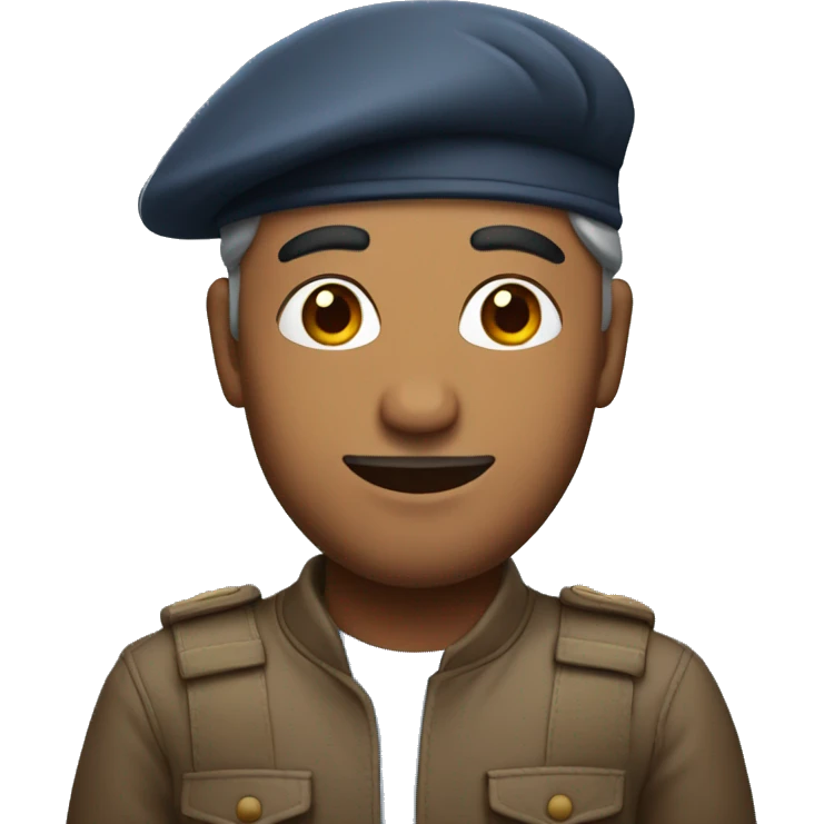 An south Asian man who is creative wearing A beret  emoji