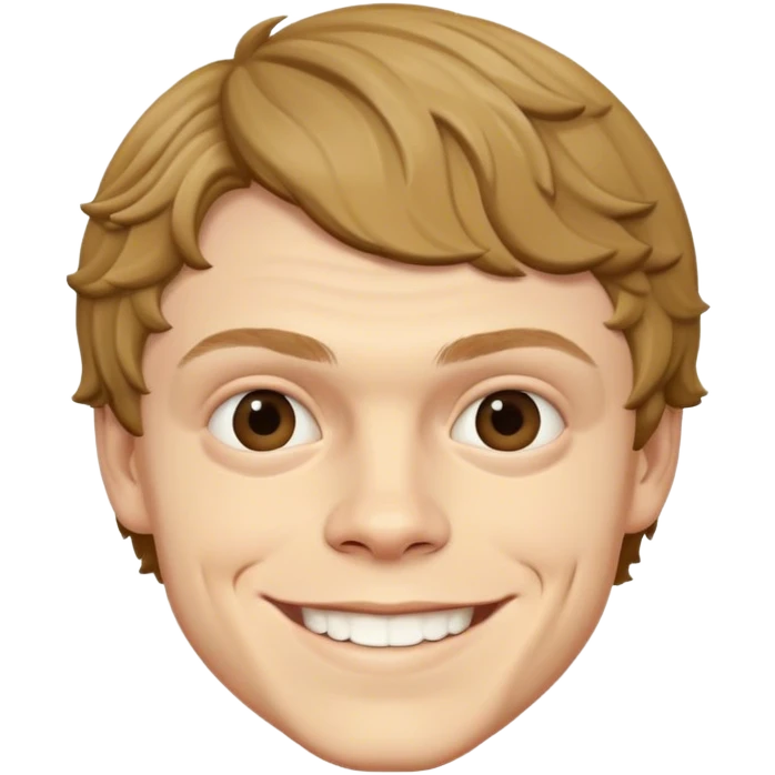 evan peters smiling emoji