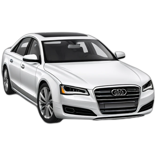 Une Audi a8, blanc emoji