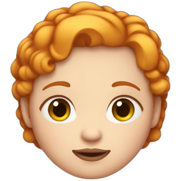 fat ginger girl with short hair emoji