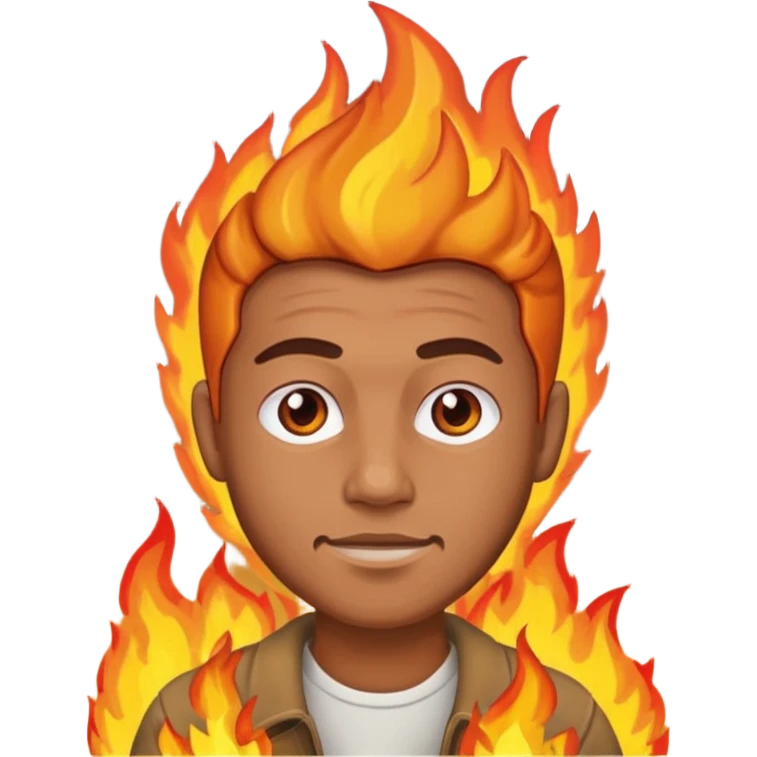 fire and man  emoji