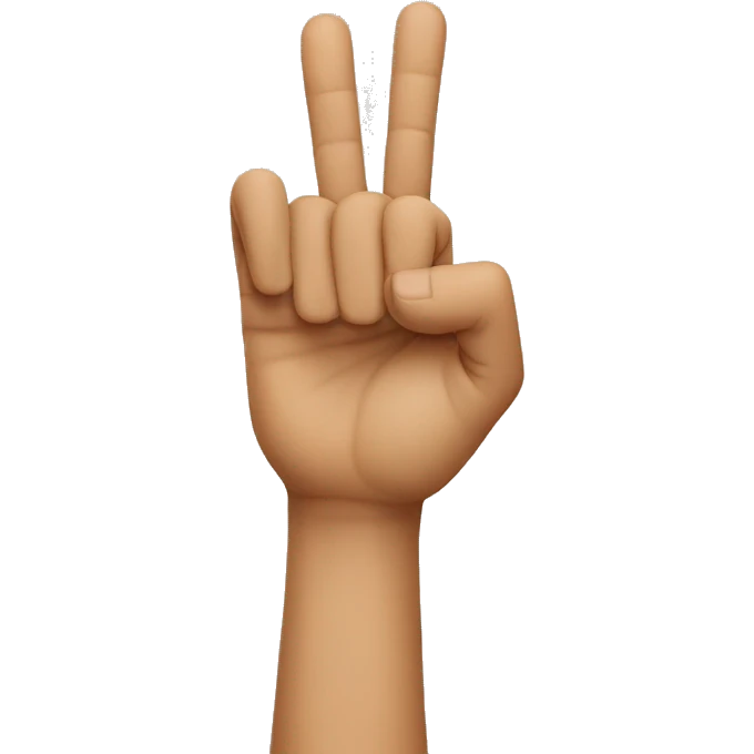 Fingers making a w emoji