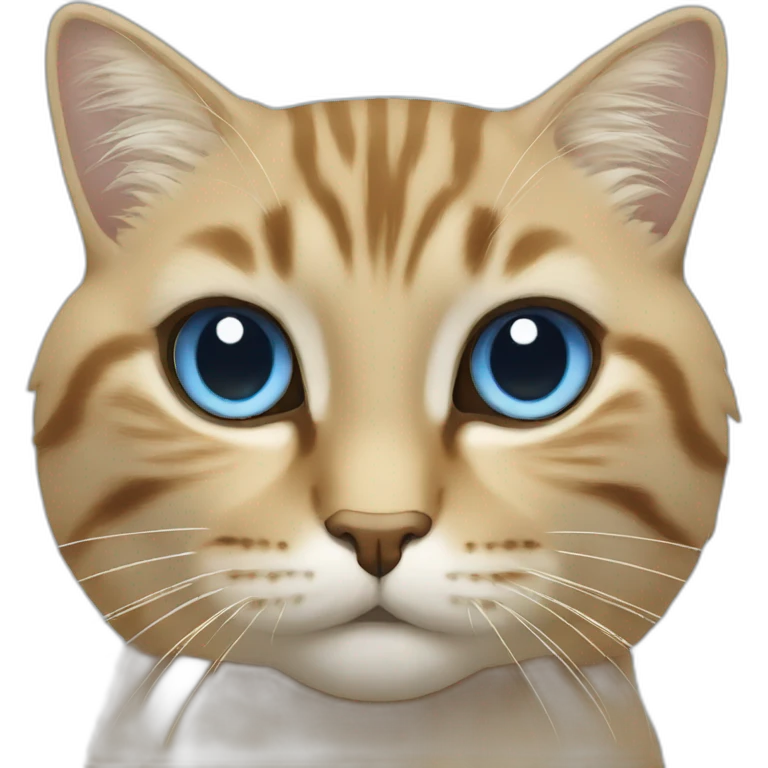Chat bleu emoji