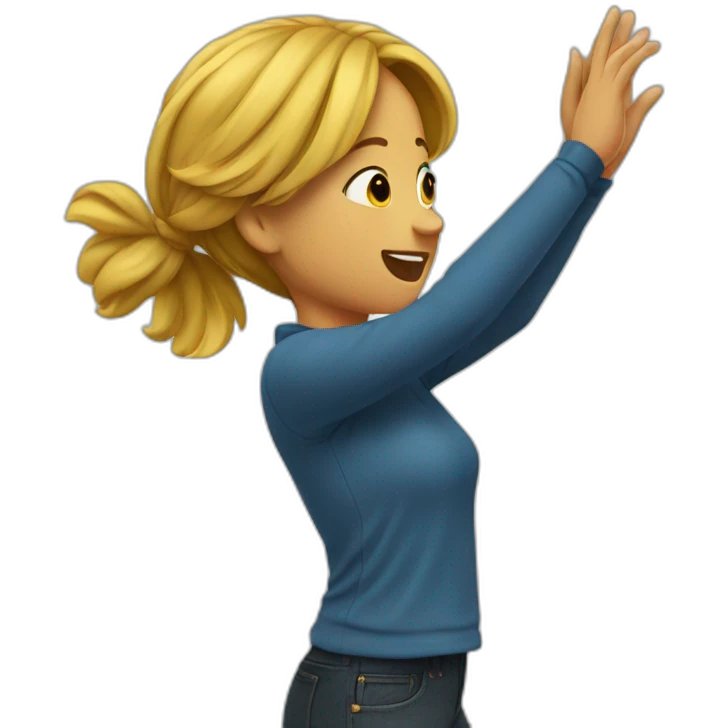 Fille qui dab emoji