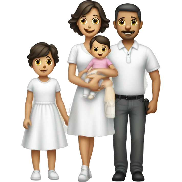 Familia hombre blanco mujer blanca bebé y 1 niños 3 miembros emoji