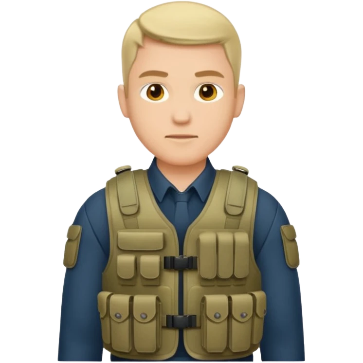 man wearing bullet proof emoji