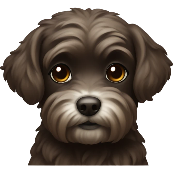 Dark brown curvy maltipu  emoji