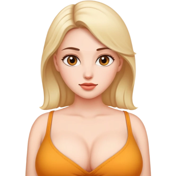 naked woman with big tits emoji