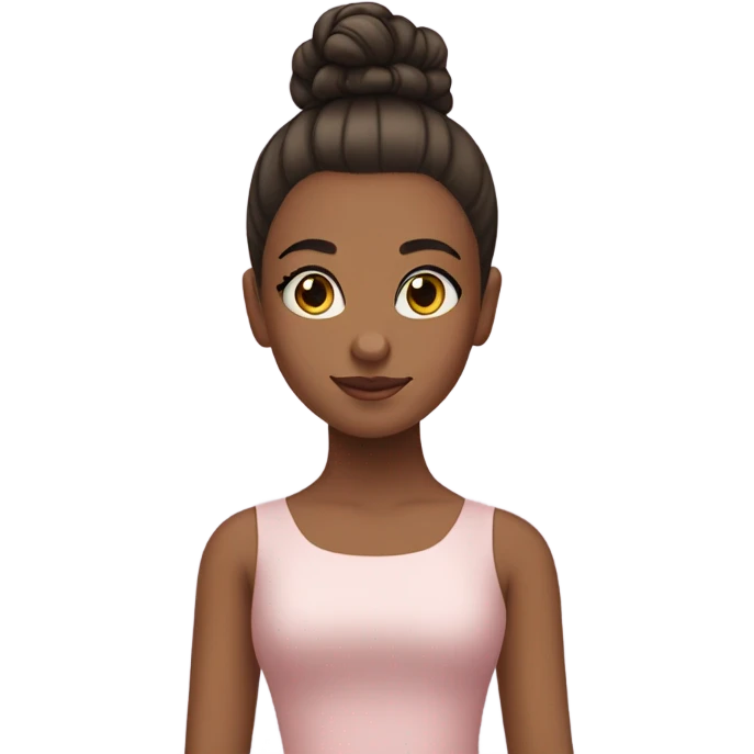 Girl with ballet bun emoji