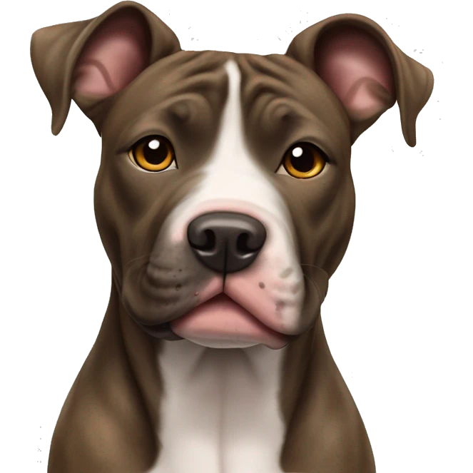 Dog pit bull brindle emoji