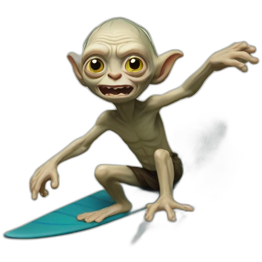gollum surfing emoji
