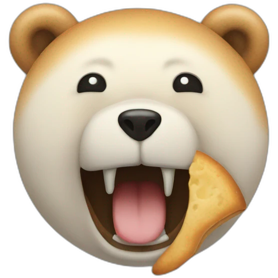 Ours qui mange du pain emoji