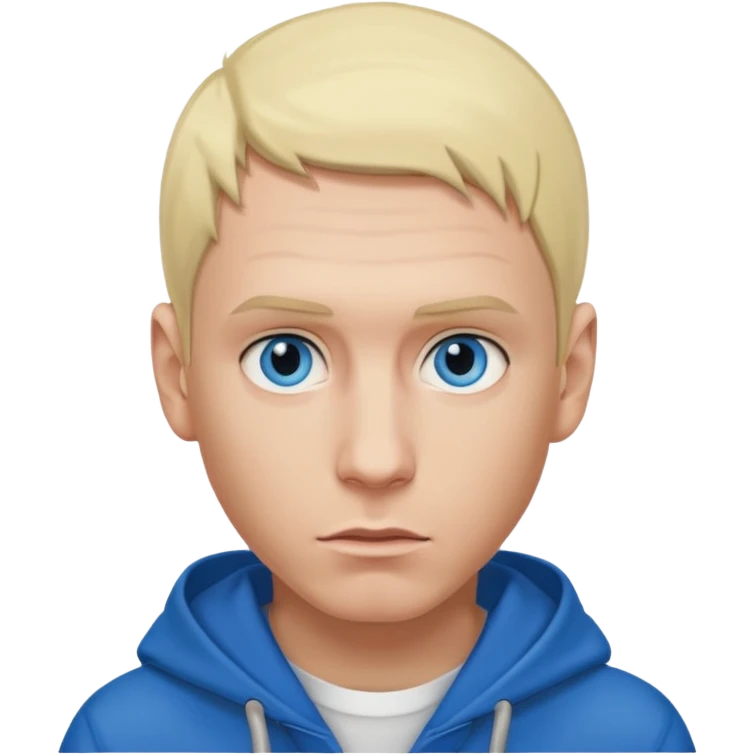 Eminem with blue eyes, blonde hair emoji