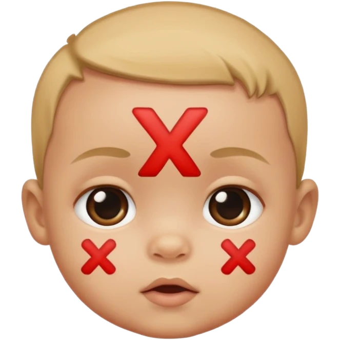 Baby with x over it emoji