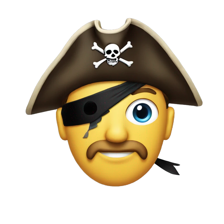 pirate with an eye patch emoji
