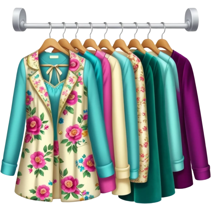 Rack of feminine clothes emoji