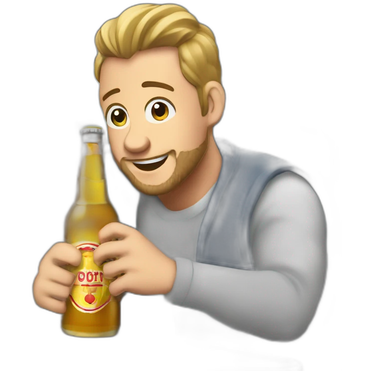 Yota en train de regarder youtube avec dar vator en train de boire une bière emoji