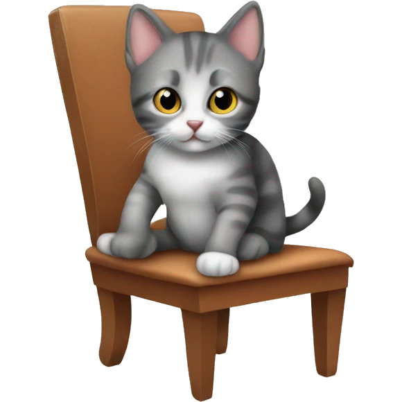 kitten sitting in a chair emoji