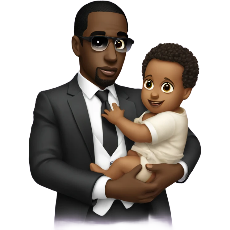 p.diddy holding a baby  emoji