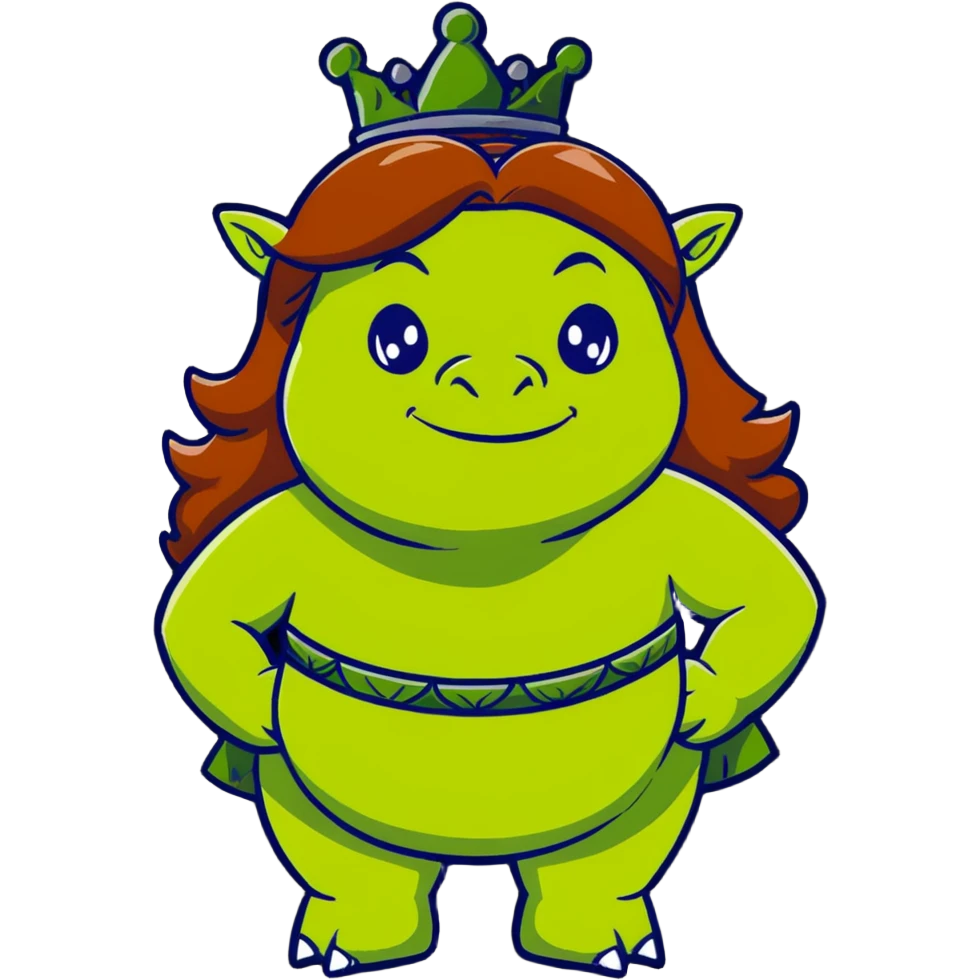 Princess Fiona ogre form from Shrek emoji