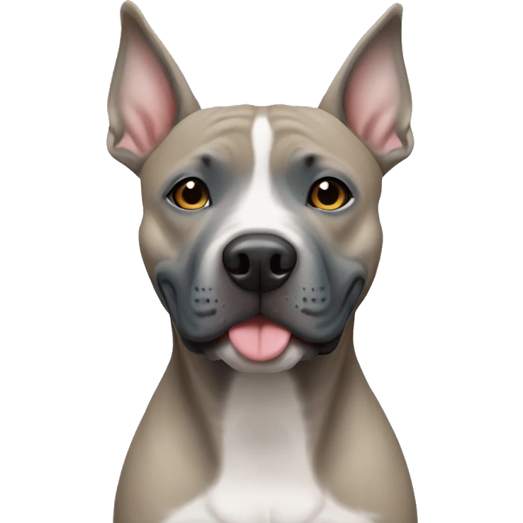 Blue fawn American staffy emoji