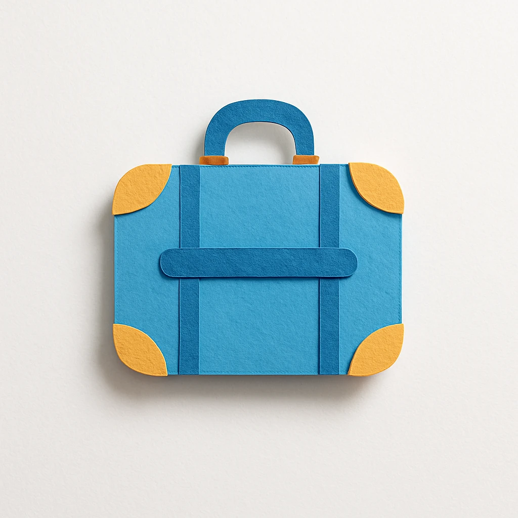 blue suitcase emoji