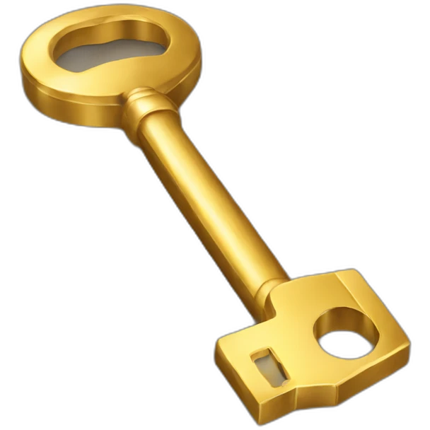 gold door key 45 degrees emoji