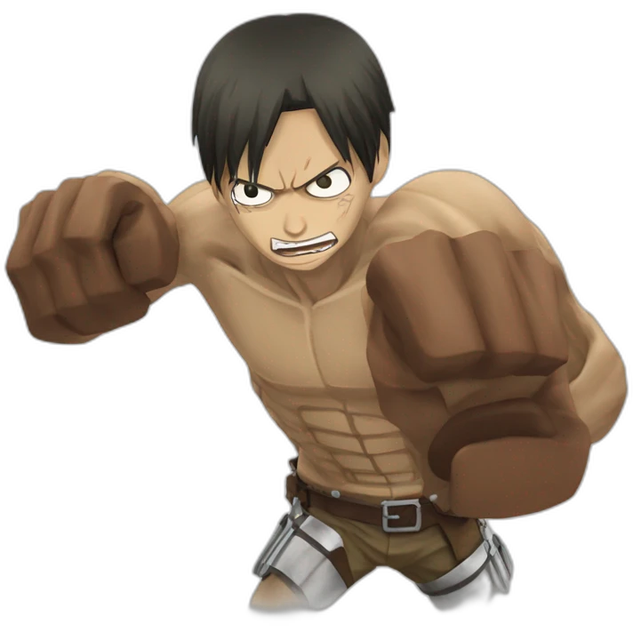 A titan of attack on titan Who punch a human emoji