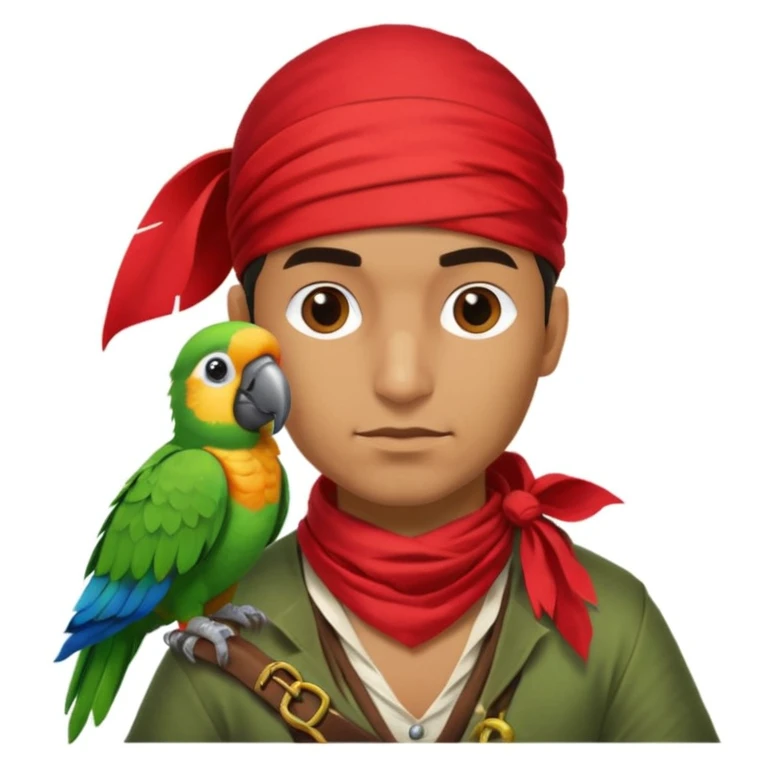 pirate and parrot emoji