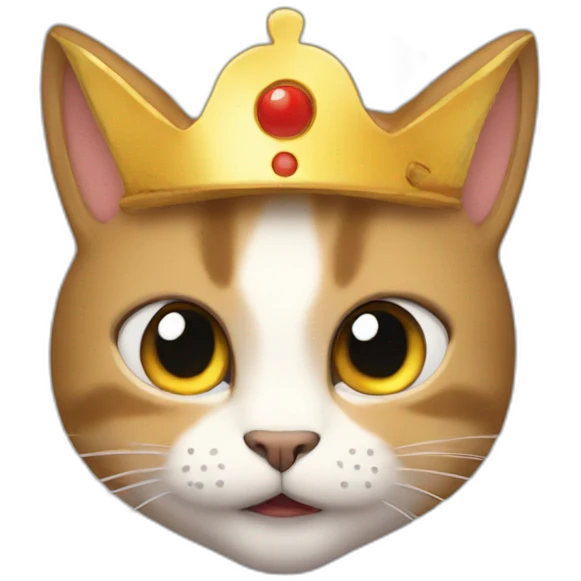 gato tomando corona emoji