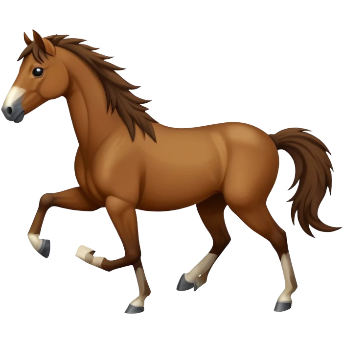 A wild mustang horse emoji