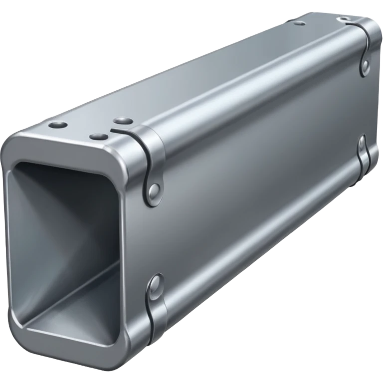 Clean metal beam, smooth steel surface, no rust, no scratches, industrial support beam, realistic, neutral color, high-quality render emoji