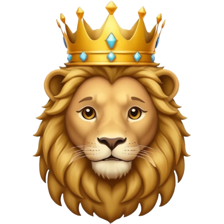 lion wearing crown  emoji