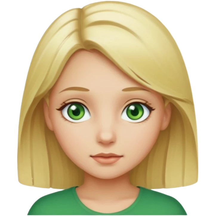 Girl blonde Green eyes emoji