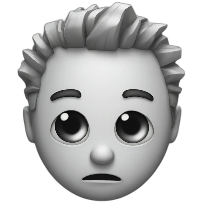 electricity character sad face emoji
