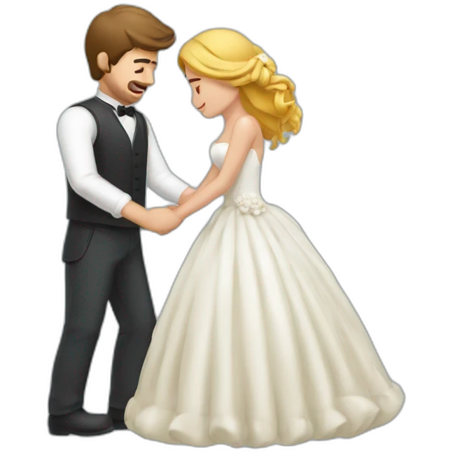 Novio rapado rescatando a su novia emoji