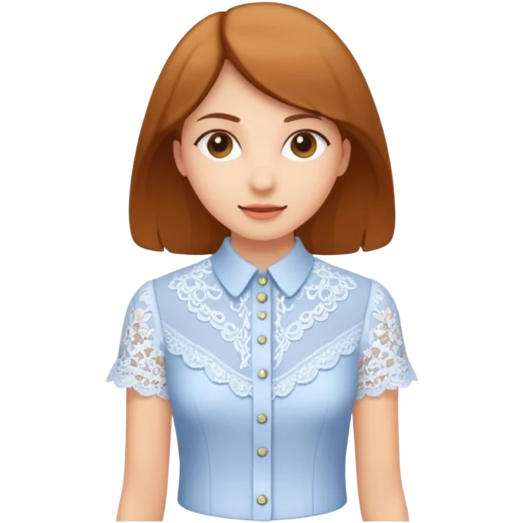 White lace button down top emoji