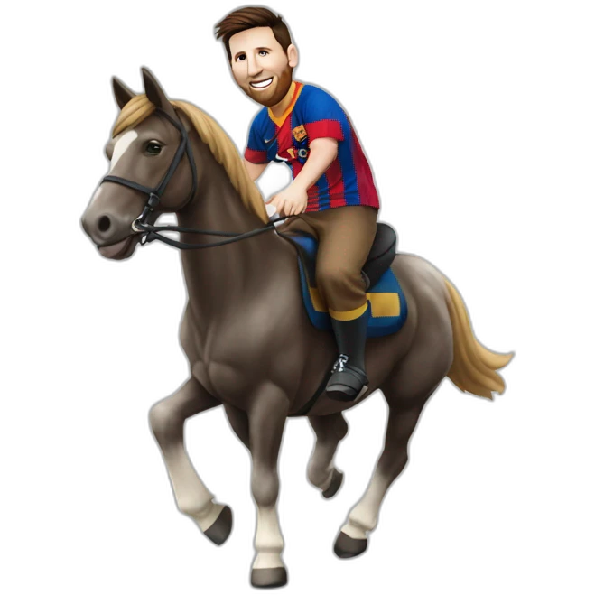 Messi sur un cheval emoji