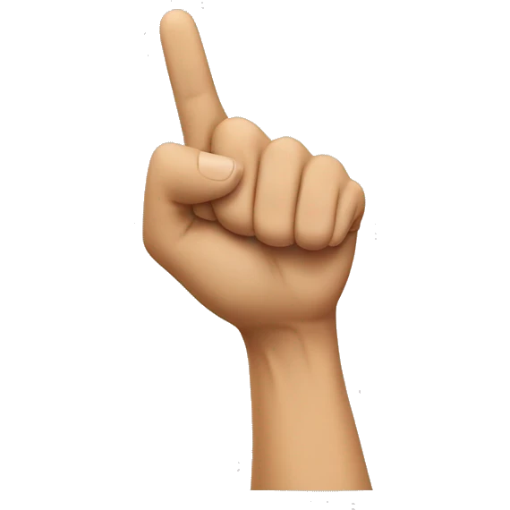 Finger pointing up emoji