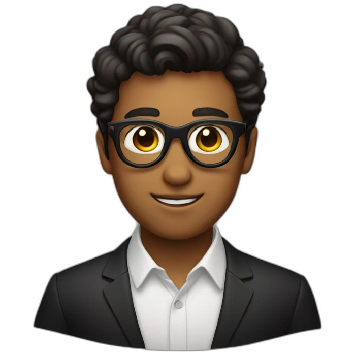 Dashing face boy with black googles emoji