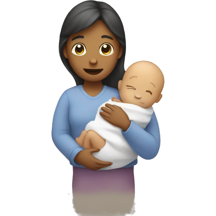 a person with baby in hand emoji