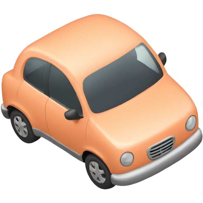 Peach colored car emoji