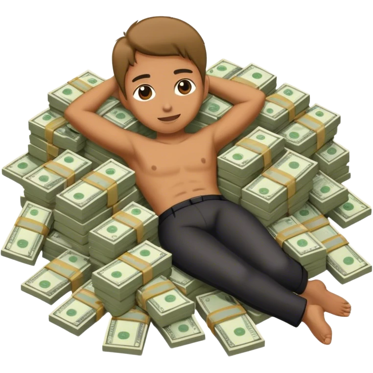 Me laying on money  emoji