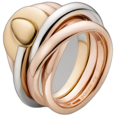 Cartier Trinity ring gold rose gold white gold emoji