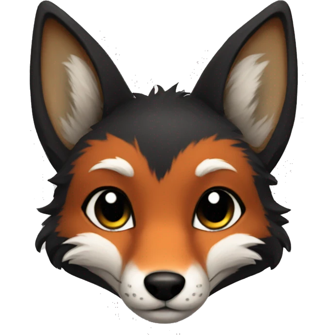 black furry anthro fox emoji