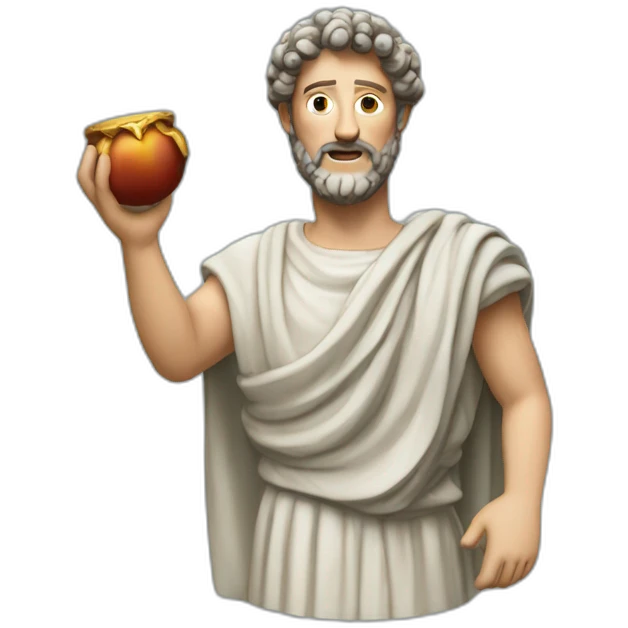 marcus aurelius arms stretched out holding something emoji